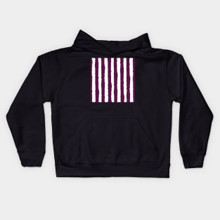 Purple Vertical Stripe Pattern Kids Hoodie